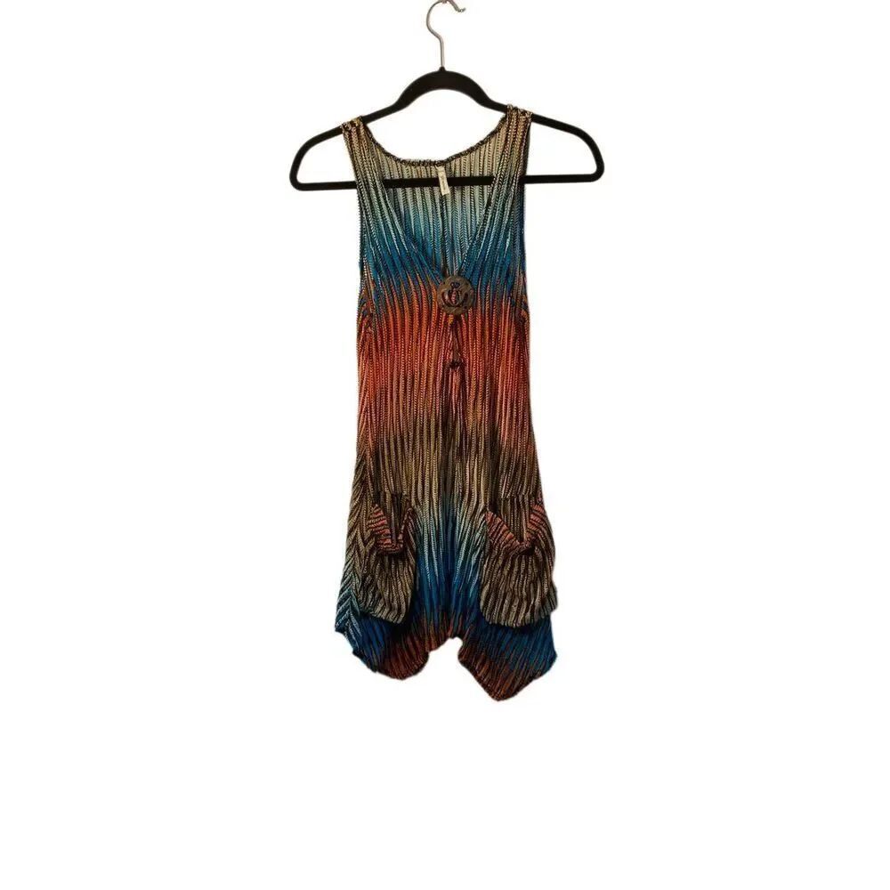 Paradise, women’s sleeveless, retro, multicolored, tank top, medium